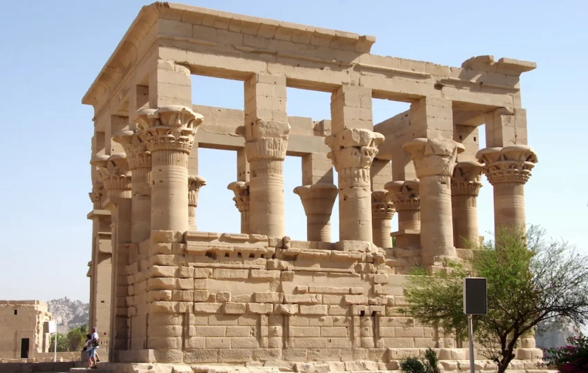 Kiosk of Trajan Philae Temple colonnade Roman pavilion open columns Aswan Egypt