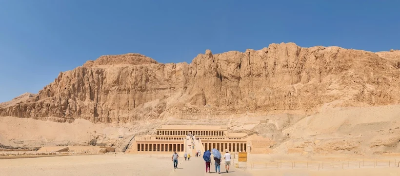 Panoramic view of the Valley of the Kings area in Luxor, Egypt — the site of Tutankhamun's tomb KV62 - King Tut tour without curse