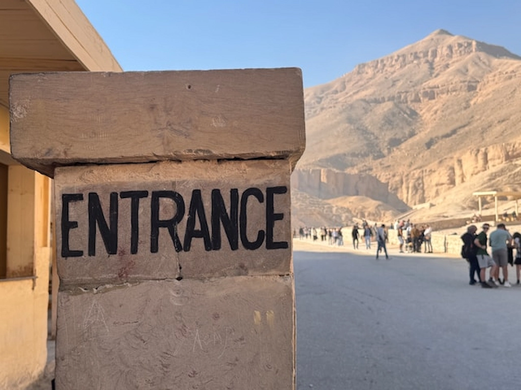 Entrance to the tomb of Ramses V & VI (KV9) in the Valley of the Kings, Luxor