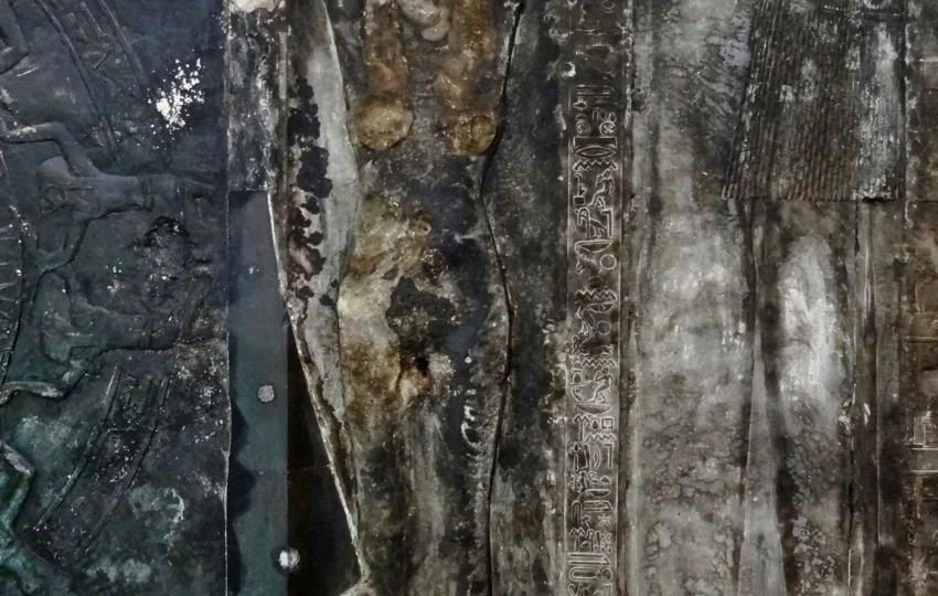 The zodiac ceiling in the Temple of Hathor at Dendera