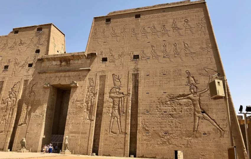 The pylon of the Temple of Horus at Edfu