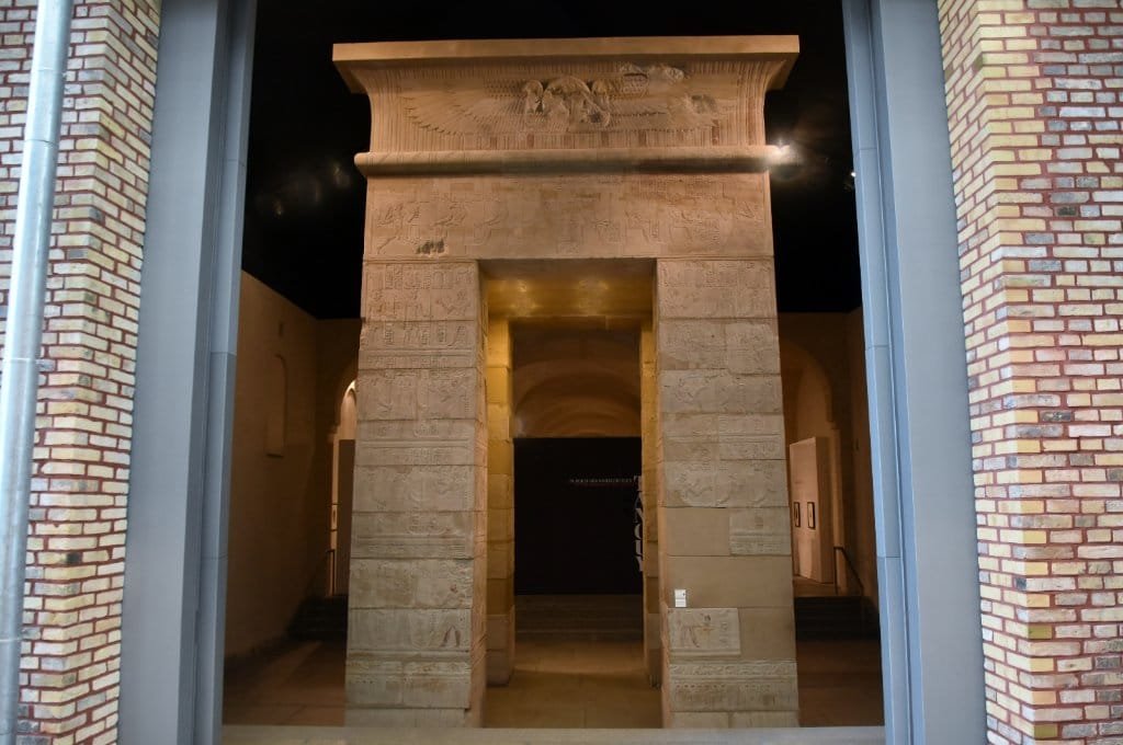 The relocated gate of Kalabsha Temple Egypt on display at Berlin's Egyptian Museum