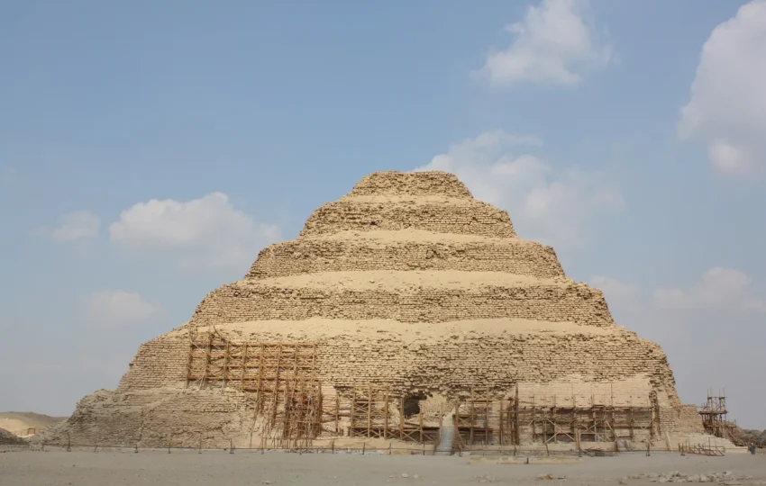The Step Pyramid of Djoser at Saqqara, the oldest stone building in Egypt