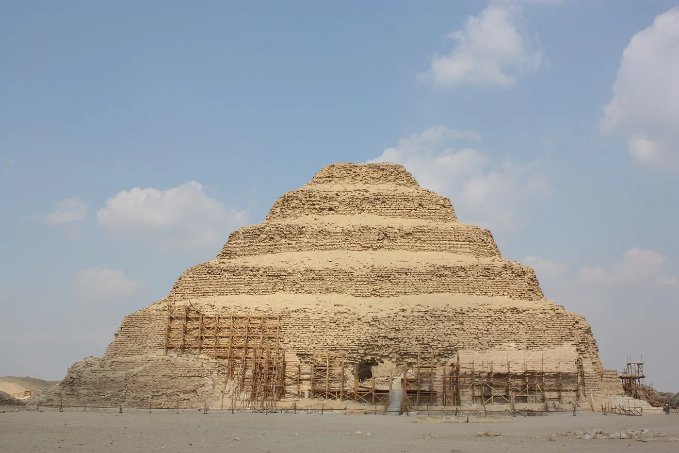 The Step Pyramid of Djoser at Saqqara, the oldest stone building in Egypt