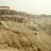Theban Mountains Egypt limestone cliffs rising above Luxor's West Bank