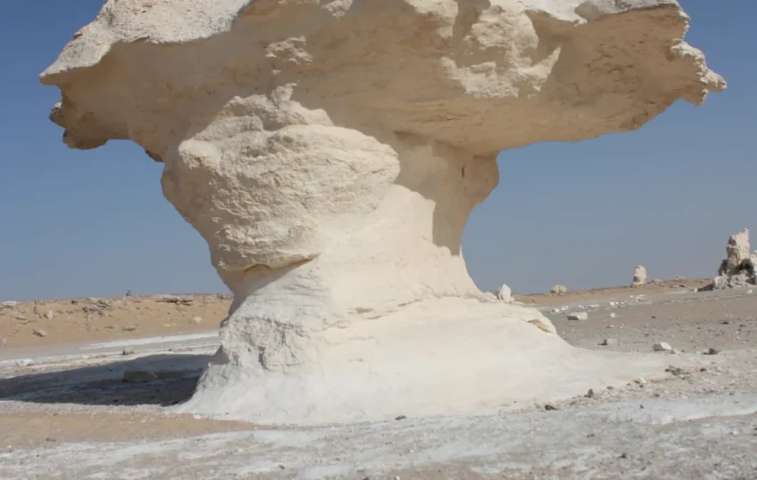 The Mushroom, the best known chalk rock in Egypt's White Desert