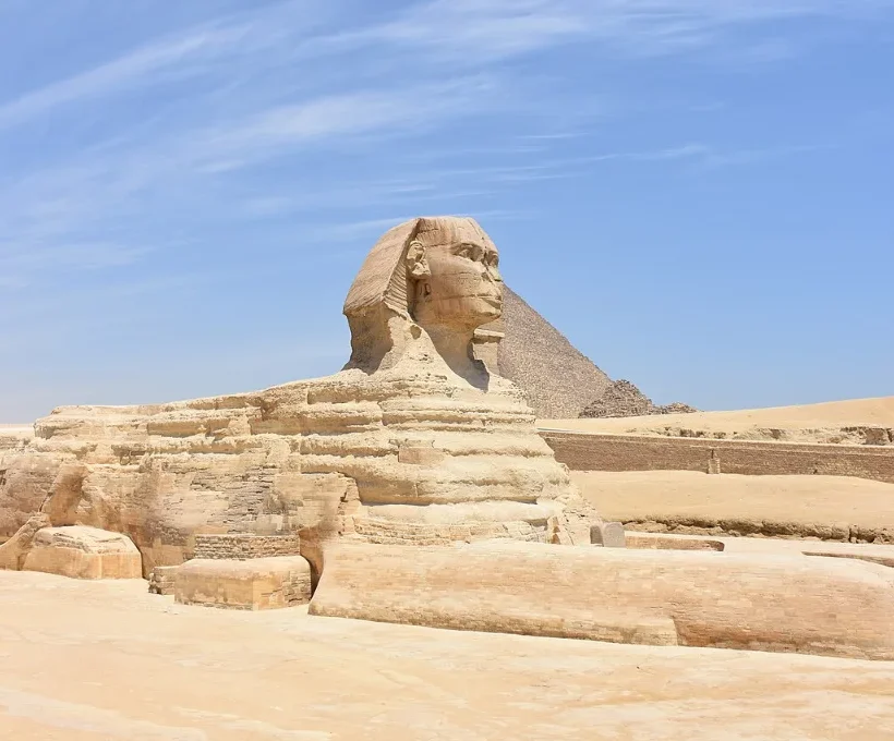 Best places to go during Christmas: the Great Sphinx and the pyramids at Giza in Egypt