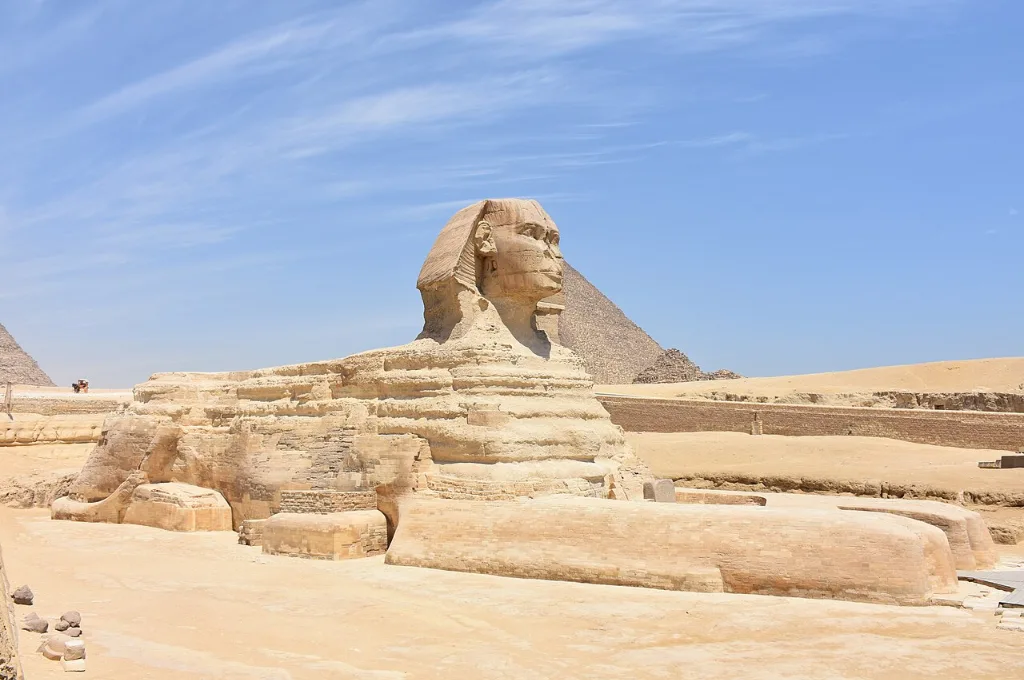 Best places to go during Christmas: the Great Sphinx and the pyramids at Giza in Egypt