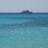 Turquoise Red Sea water near Hurghada between the holidays