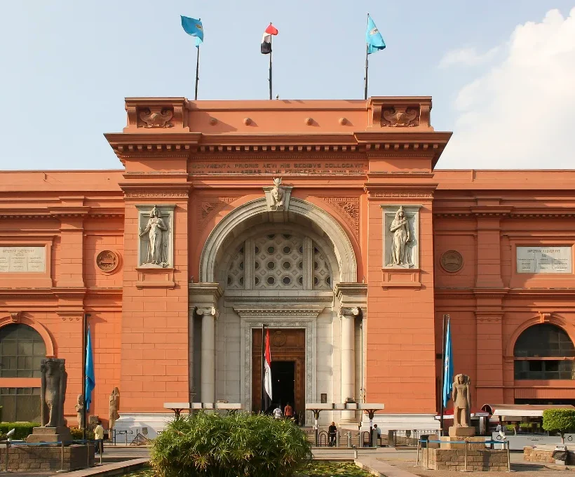 Christmas trips for families: the Egyptian Museum facade in Cairo