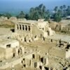 Aerial view of the Temple of Hathor Dendera and its enclosure