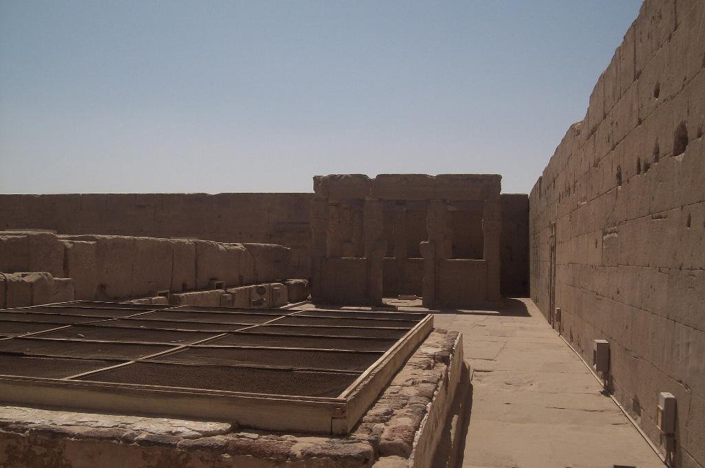 Roof terrace of the Temple of Hathor Dendera where the New Year ritual ended